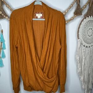 Maeve Anthropologie Chenille Rafela Hacci Surplice Sweater
